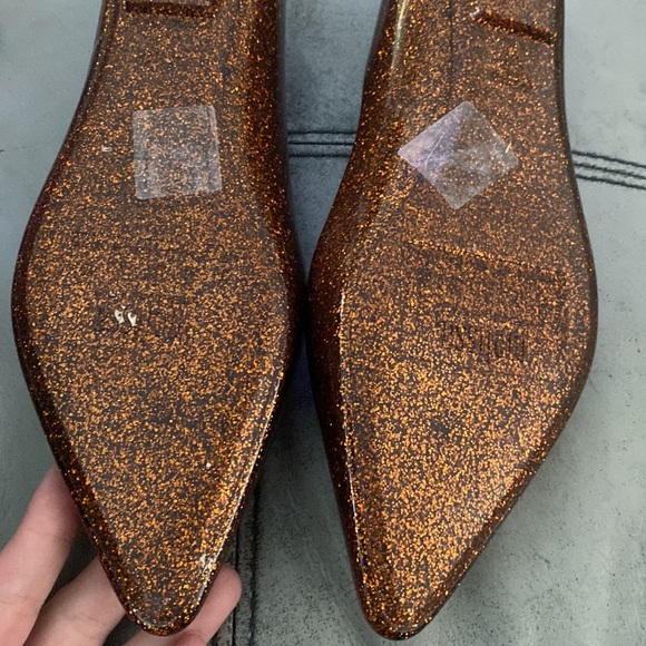 Melissa Glitter Brown Flats - Picture 9 of 10